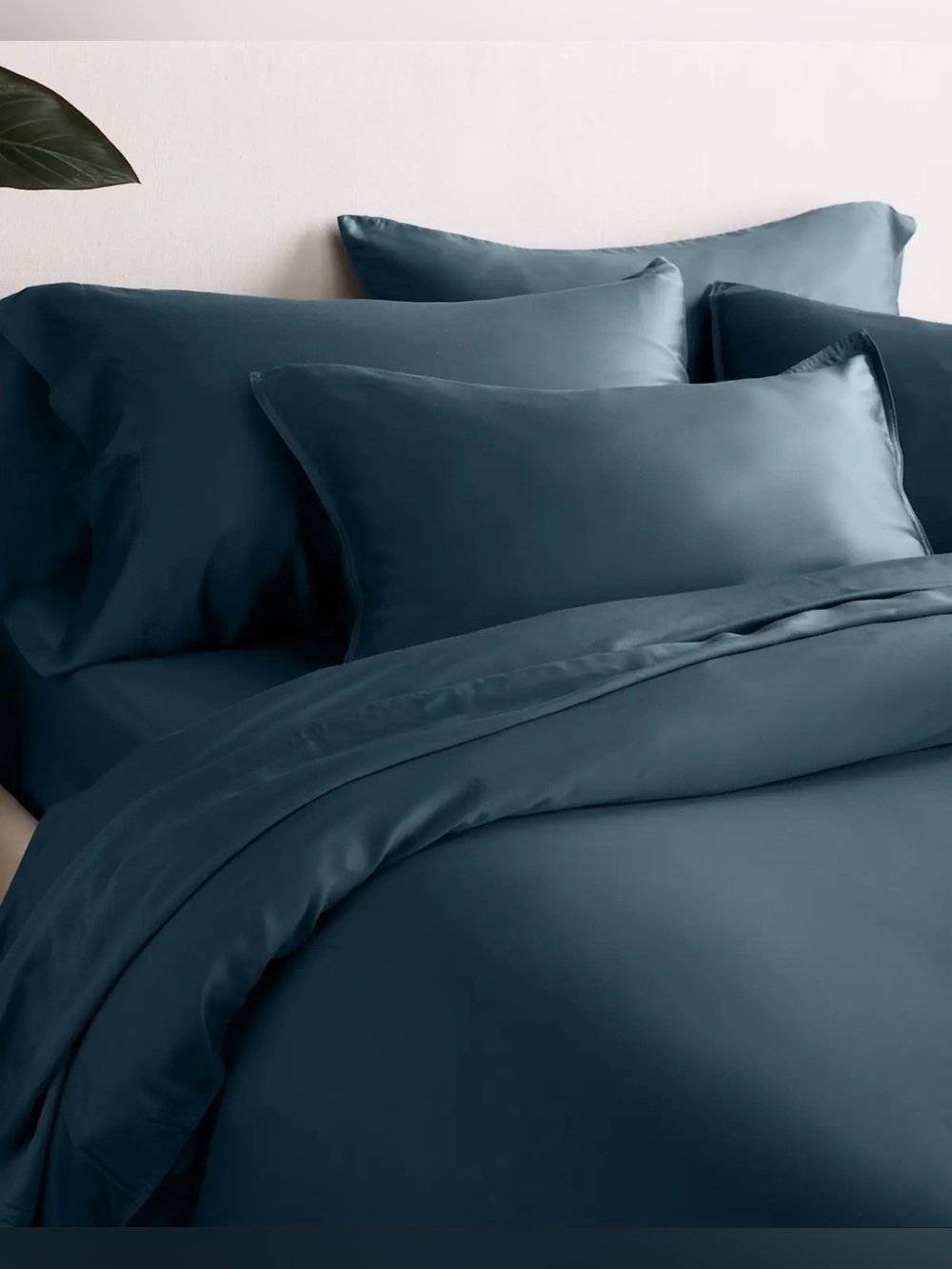 Quince Bamboo Duvet Cover Set Queen/Full Nightfall Lovely! NWOT
